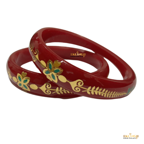 Red Plastic Polo Bracelet Set for Women