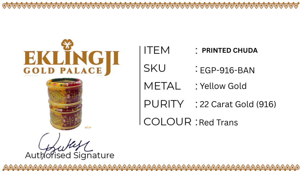 Royal Maroon Yellow Plastic Gold Chuda Set Image 5